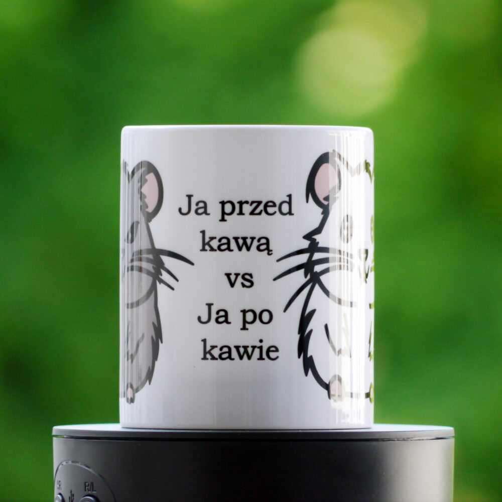 Kubek 330ml "przed kawą - po kawie"