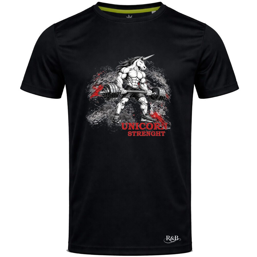 Poliestrowa Koszulka Męska "Unicorn Gym"
